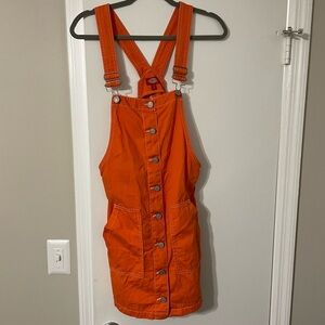 Dickies Orange Button-Down Midi Dress